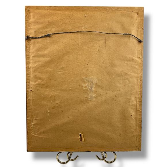 Vintage 30’s Eli J Allman Mary Religious Art Lithograph Catholic Framed Print - Picture 6 of 7